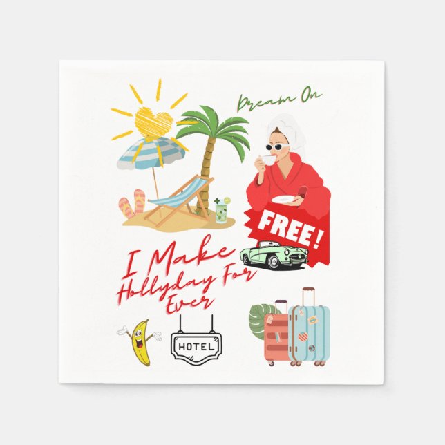Servilleta De Papel Hollyday For Ever (Anverso)