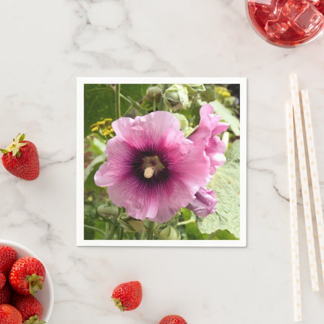 SERVILLETA DE PAPEL HOLLYHOCK FLOWERS (In situ)