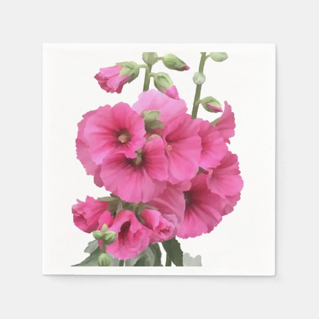 Servilleta De Papel Hollyhocks (Anverso)