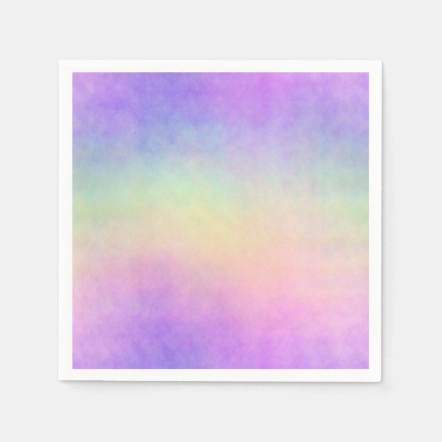 Servilleta De Papel holo rainbow soft ombre :  (Anverso)