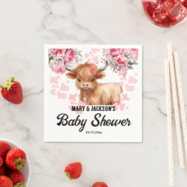 Servilleta De Papel Holy Cow Floral Baby Shower