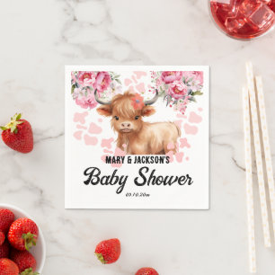 Servilleta De Papel Holy Cow Floral Baby Shower