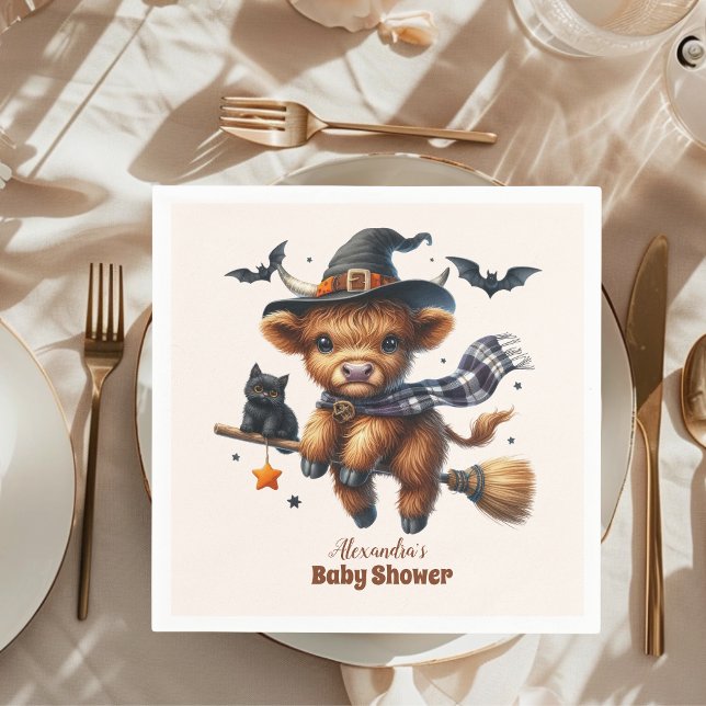 Servilleta De Papel Holy Cow Little Boo Halloween Baby Shower (Subido por el creador)