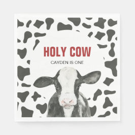 Servilleta De Papel Holy Cow Soy el cumpleaños de One Cow Print