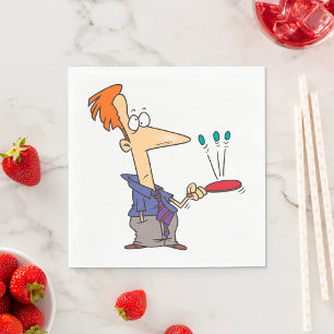 Servilleta De Papel Hombre Boundando Bolas En Un Bate