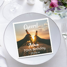 Servilleta De Papel Hombre de cerveza en la fiesta de cumpleaños 70