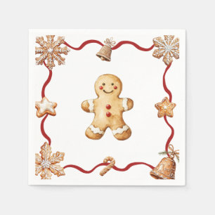 Servilleta De Papel Hombre de Jengibre   Servilletas de Navidad