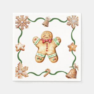 Servilleta De Papel Hombre de Jengibre   Servilletas de Navidad