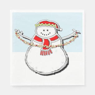 Servilleta De Papel Hombre de nieve en Año Nuevo navidades