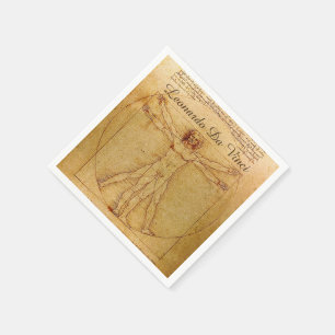 Servilleta De Papel Hombre de Vitruvian de Leonardo da Vinci