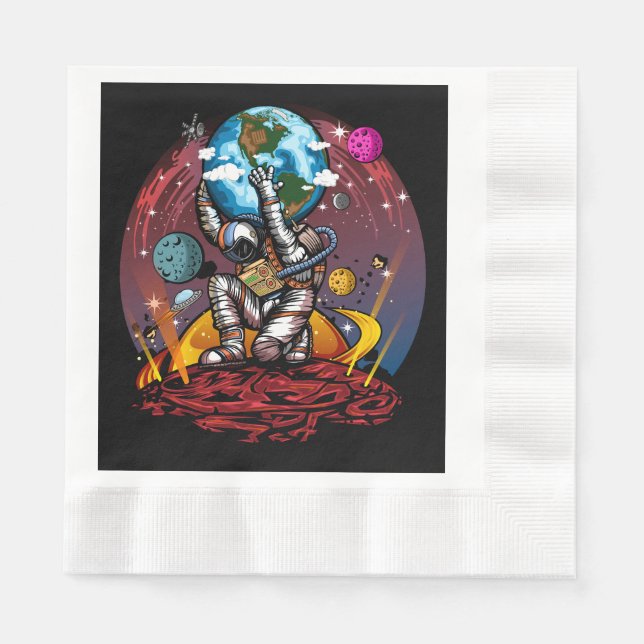 Servilleta De Papel Hombre del espacio de Atlas (Anverso)
