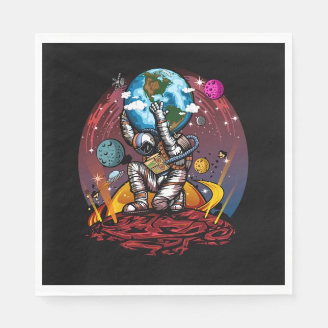 Servilleta De Papel Hombre del espacio de Atlas (Anverso)