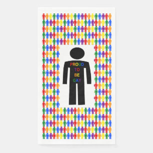 Servilleta De Papel Hombre gay LGBTQ Silhouette y hombres arcoiris