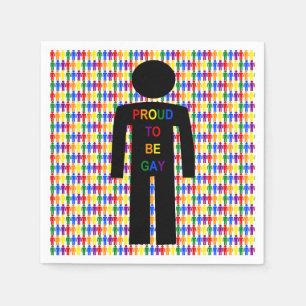Servilleta De Papel Hombre gay LGBTQ Silhouette y hombres arcoiris