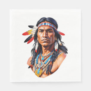 Servilleta De Papel Hombre nativo americano indio