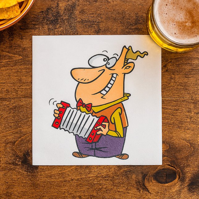 Servilleta De Papel Hombre tocando el acordeón (Subido por el creador)