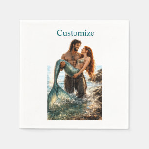 Servilleta De Papel Hombre y Sirena Thunder_Cove