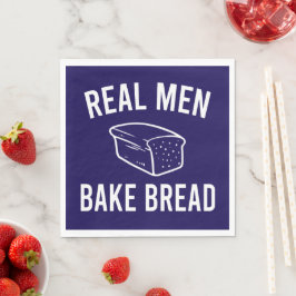 Servilleta De Papel Hombres de verdad hornean pan - Diseño divertido d