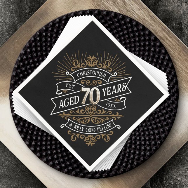 Servilleta De Papel Hombres divertidos Whiskey 70 cumpleaños (Subido por el creador)