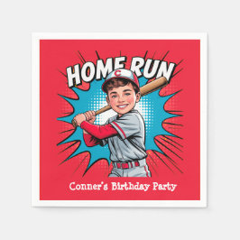 Servilleta De Papel Home Run Boy Baseball Birday Bash