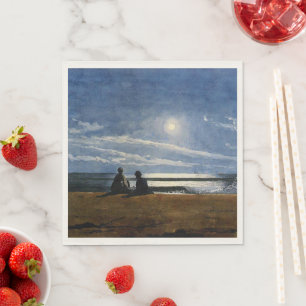 Servilleta De Papel Homer - La luz de la luna, la pintura artística fi