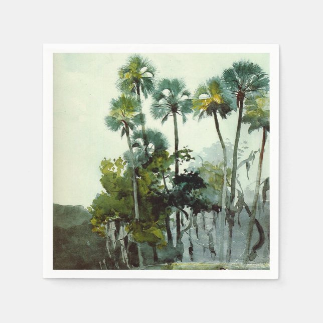 Servilleta De Papel Homer - Río Homosassa, arte fino, (Anverso)