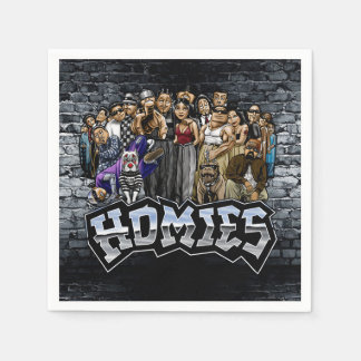 Servilleta De Papel Homies Party Napkins, 90s Old School Party