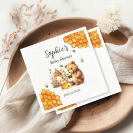 Servilleta De Papel Honey Bee Bear Baby Shower