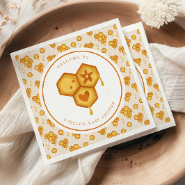 Servilleta De Papel Honeycomb Honey Bee Cute Baby Shower