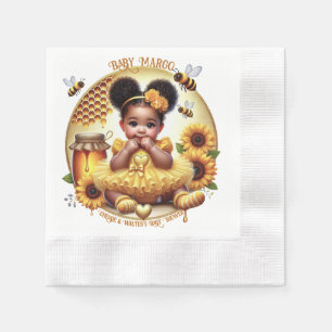 Servilleta De Papel Honeycomb & Sunflowers Cuta Afo Puff Baby Girl