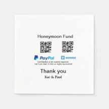 Honeymoon Fund PayPal Venmo código QR gracias
