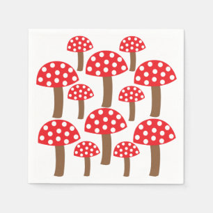 Servilleta De Papel Hongo Rojo Botánico