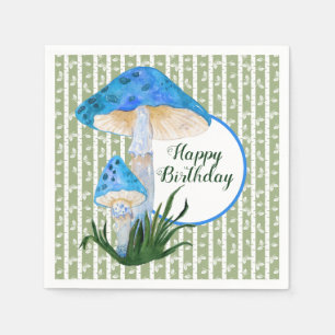 Servilleta De Papel Hongos azules en el cumpleaños de Aspen