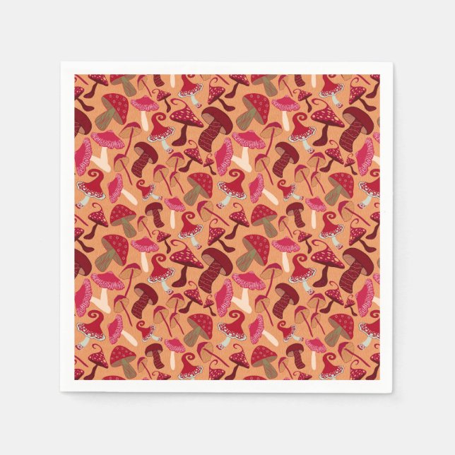 Servilleta De Papel Hongos Cute (Anverso)