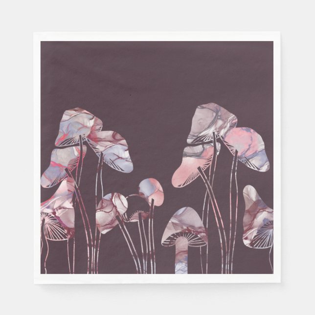 Servilleta De Papel Hongos de tinta morada (Anverso)