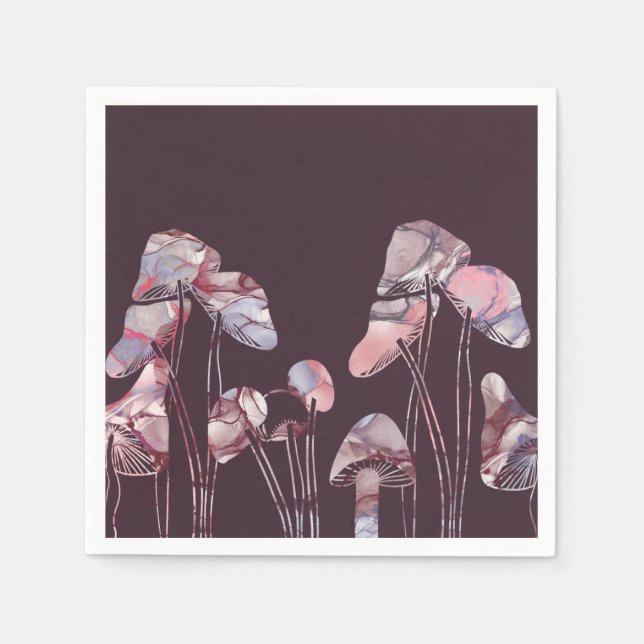Servilleta De Papel Hongos de tinta morada (Anverso)