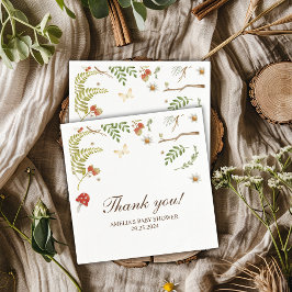 Servilleta De Papel Hongos de Woodland ducha de bebé neutra de género