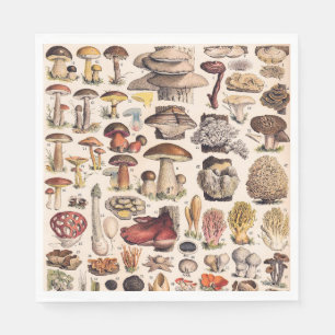 Servilleta De Papel Hongos Vintage Por Adolphe Millot