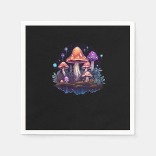 Servilleta De Papel Hongos y cristales Whimsigoth