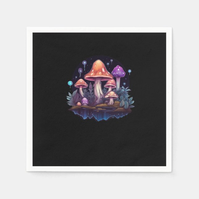 Servilleta De Papel Hongos y cristales Whimsigoth (Anverso)