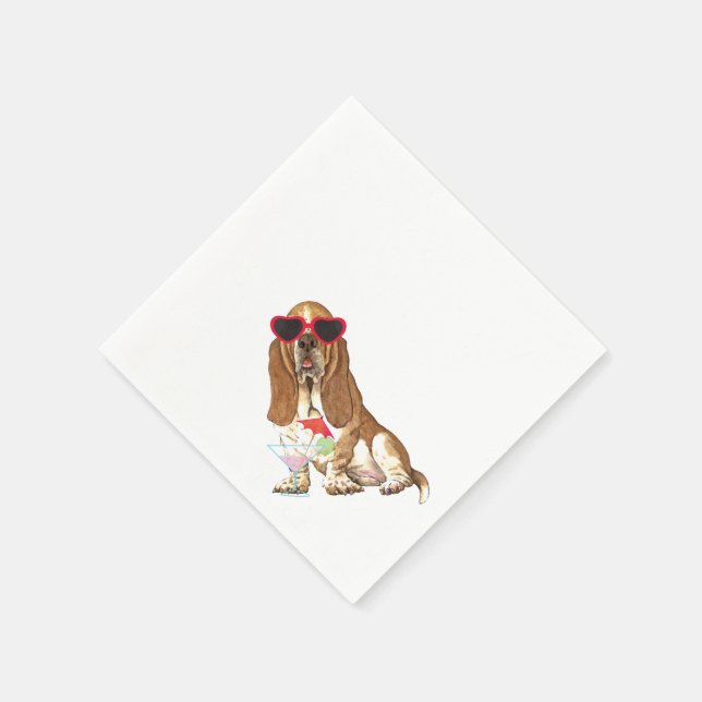 Servilleta De Papel Hongro basset de verano (Borde)