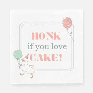 Servilleta De Papel Honk if you love cake dessert napkin