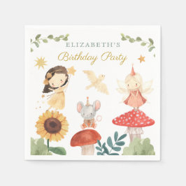 Servilleta De Papel Honor de cumpleaños de hadas encantadas