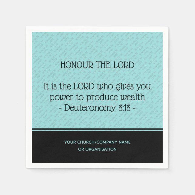 Servilleta De Papel HONOR DE LORD Church Libro personalizado (Anverso)