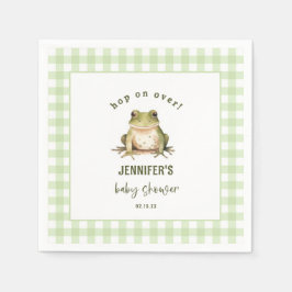 Servilleta De Papel Hop On Over Frog Tema Baby Shower