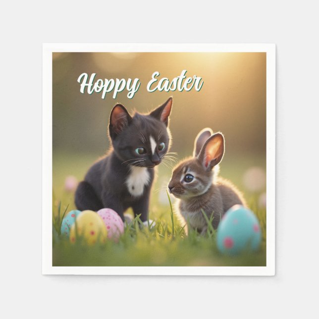 Servilleta De Papel Hoppy Easter Friends (Anverso)