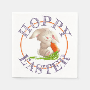 Servilleta De Papel Hoppy Happy Easter Bunny Motif