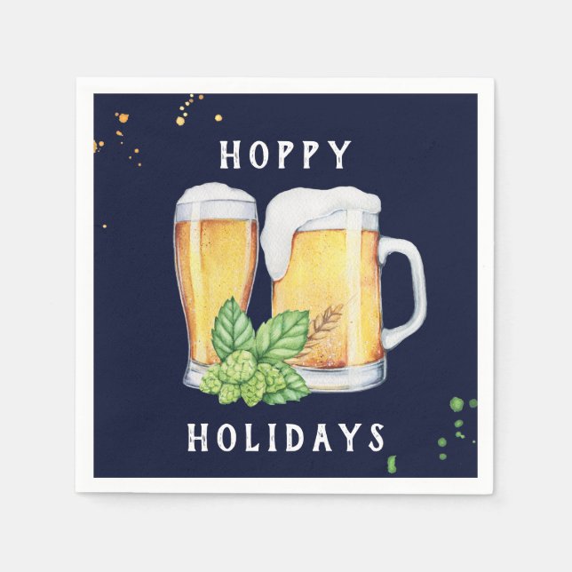 Servilleta De Papel Hoppy Holidays Personal Paper Napkins (Anverso)