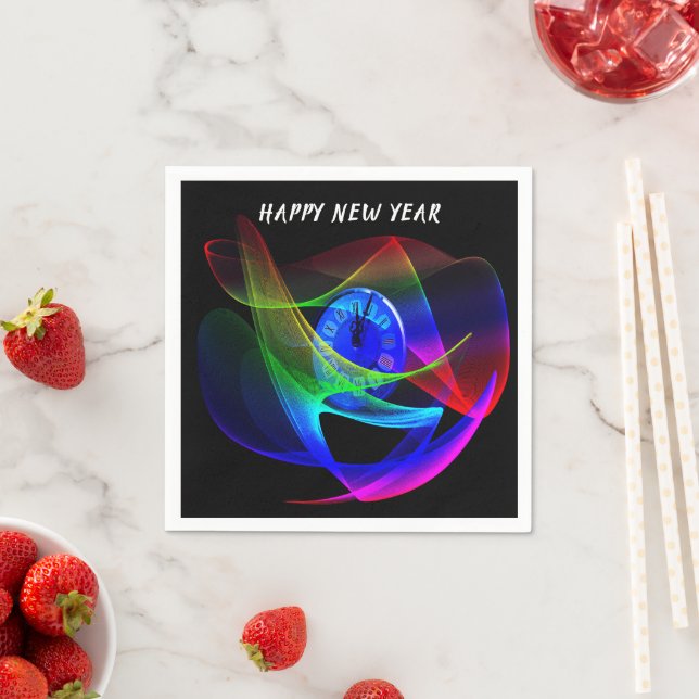 Servilleta De Papel Hora de un Fiesta de Nochevieja (In situ)