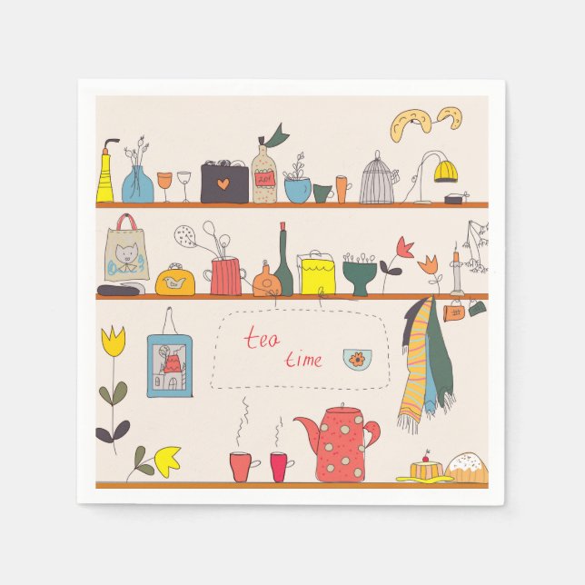 Servilleta De Papel Hora del té de la cocina (Anverso)